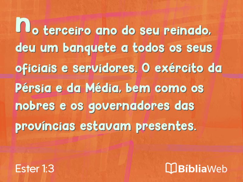 Ester 1:3 em imagem para compartilhar