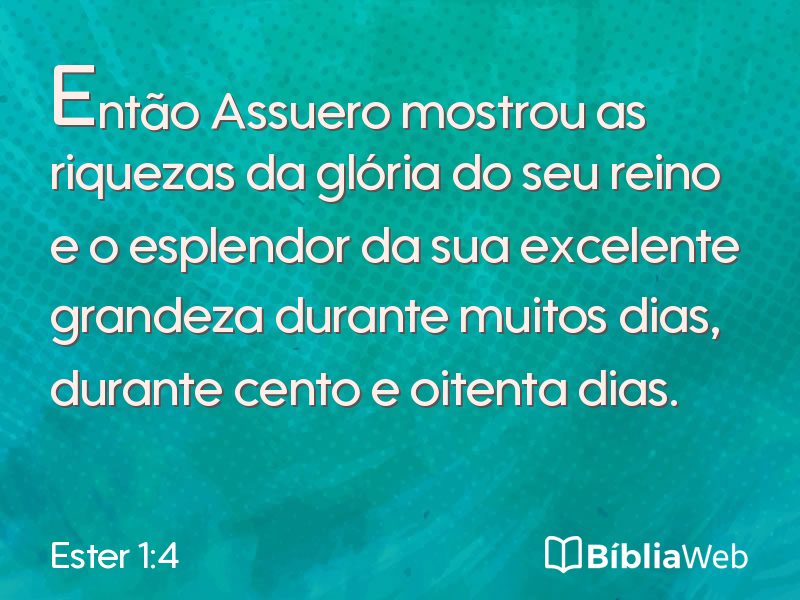 Ester 1:4 em imagem para compartilhar