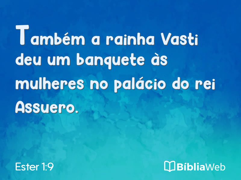 Ester 1:9 em imagem para compartilhar