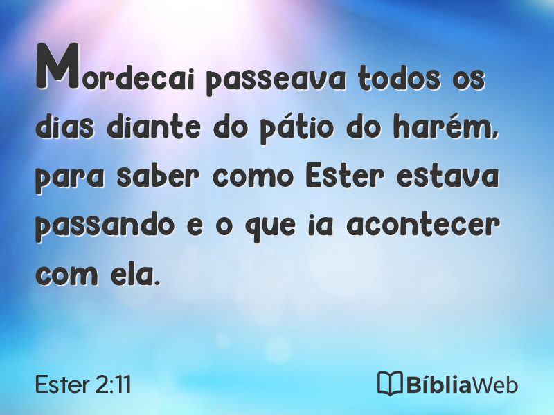 Ester 2:11 em imagem para compartilhar