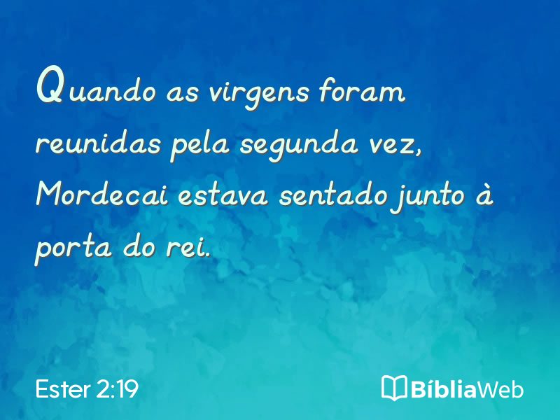 Ester 2:19 em imagem para compartilhar