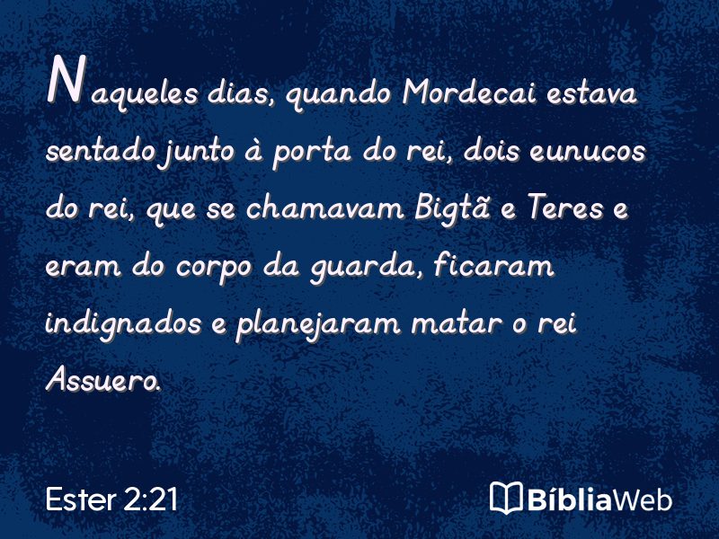 Ester 2:21 em imagem para compartilhar
