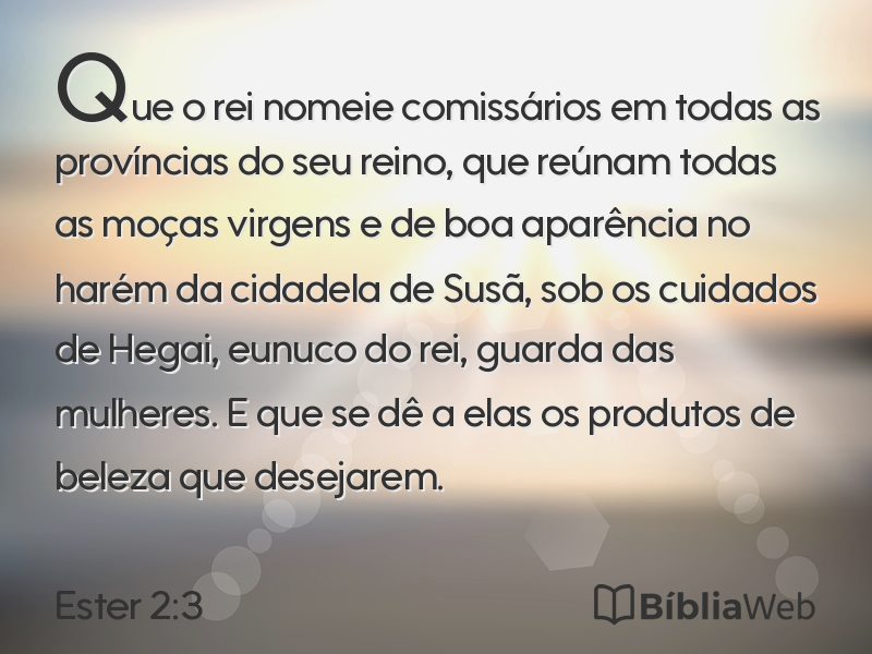 Ester 2:3 em imagem para compartilhar