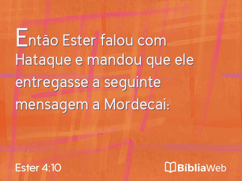 Ester 4:10 em imagem para compartilhar