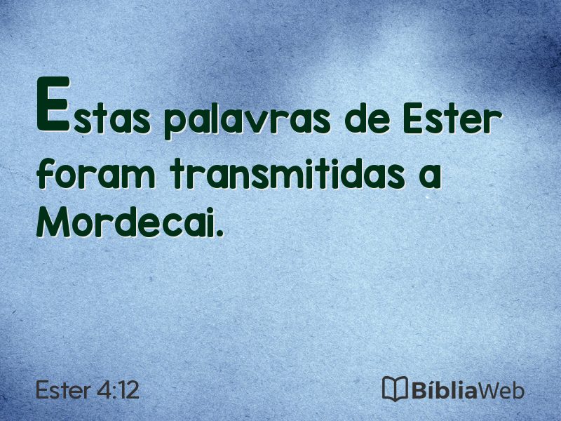 Ester 4:12 em imagem para compartilhar