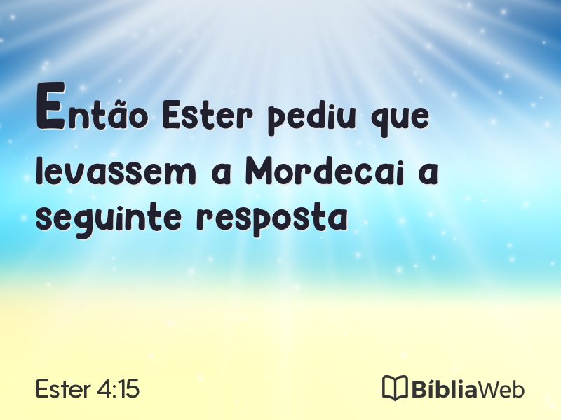 Ester 4:15 em imagem para compartilhar