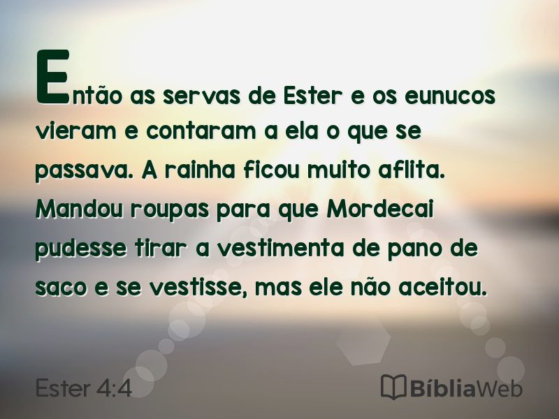 Ester 4:4 em imagem para compartilhar
