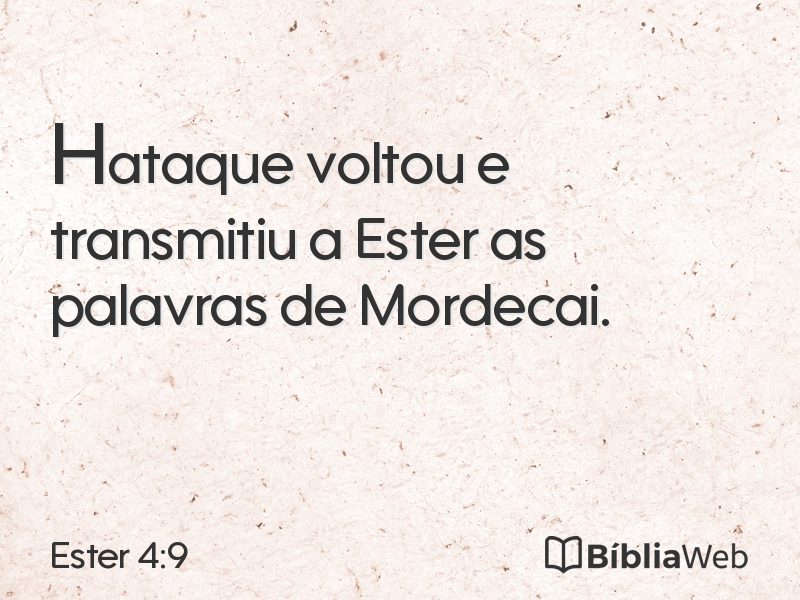 Ester 4:9 em imagem para compartilhar