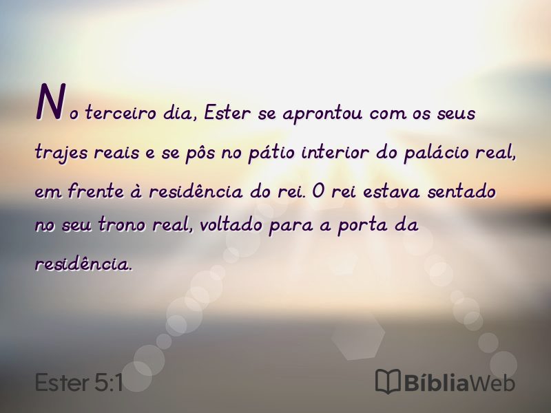 Ester 5:1 em imagem para compartilhar