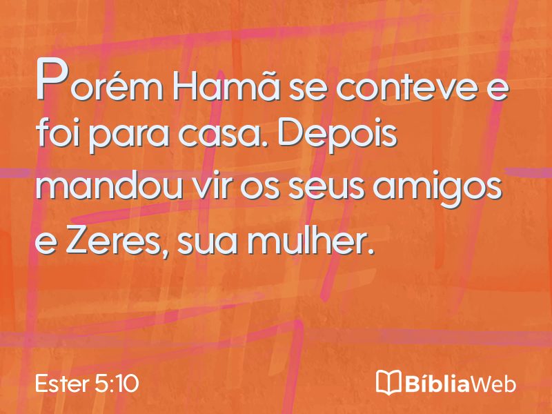 Ester 5:10 em imagem para compartilhar