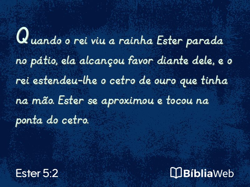 Ester 5:2 em imagem para compartilhar