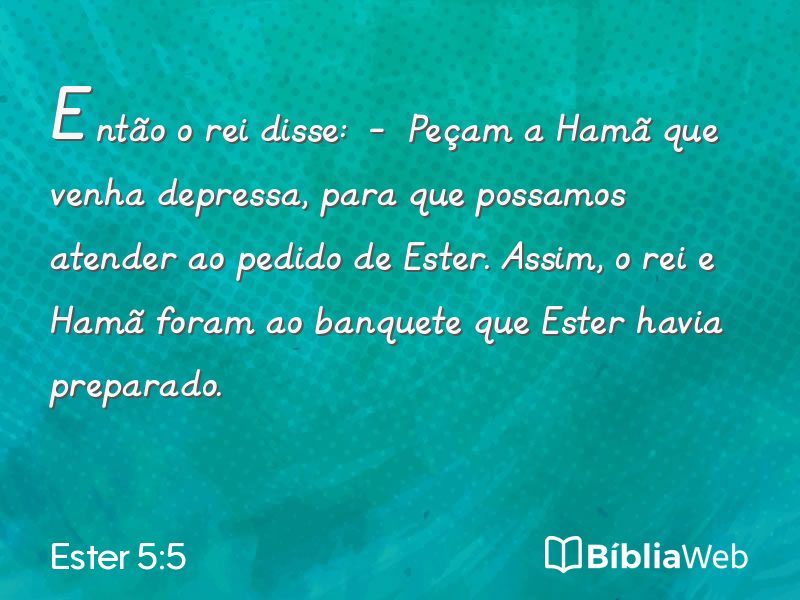 Ester 5:5 em imagem para compartilhar