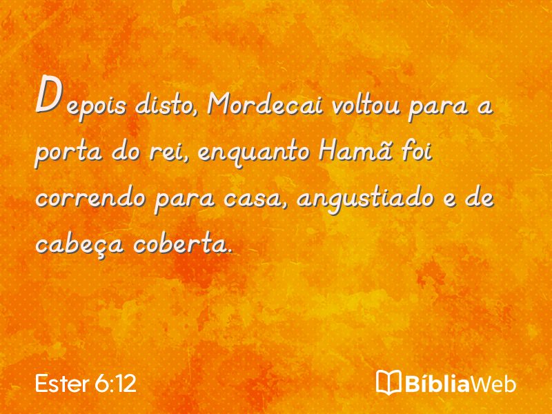 Ester 6:12 em imagem para compartilhar