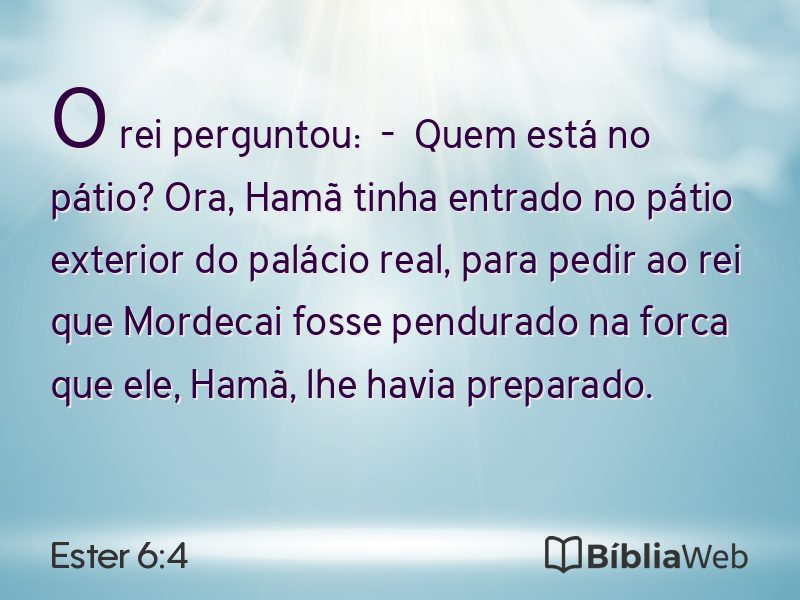 Ester 6:4 em imagem para compartilhar