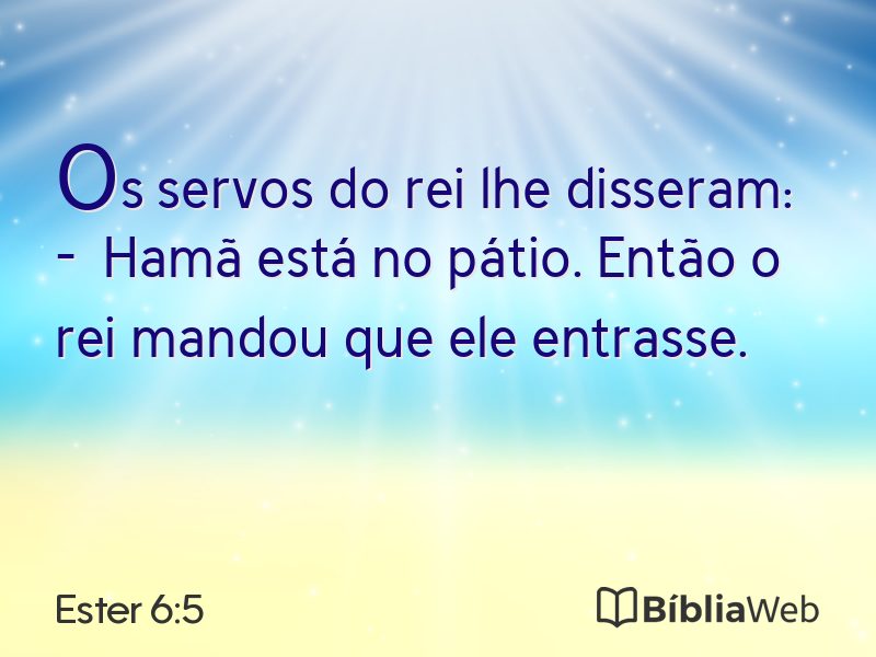 Ester 6:5 em imagem para compartilhar