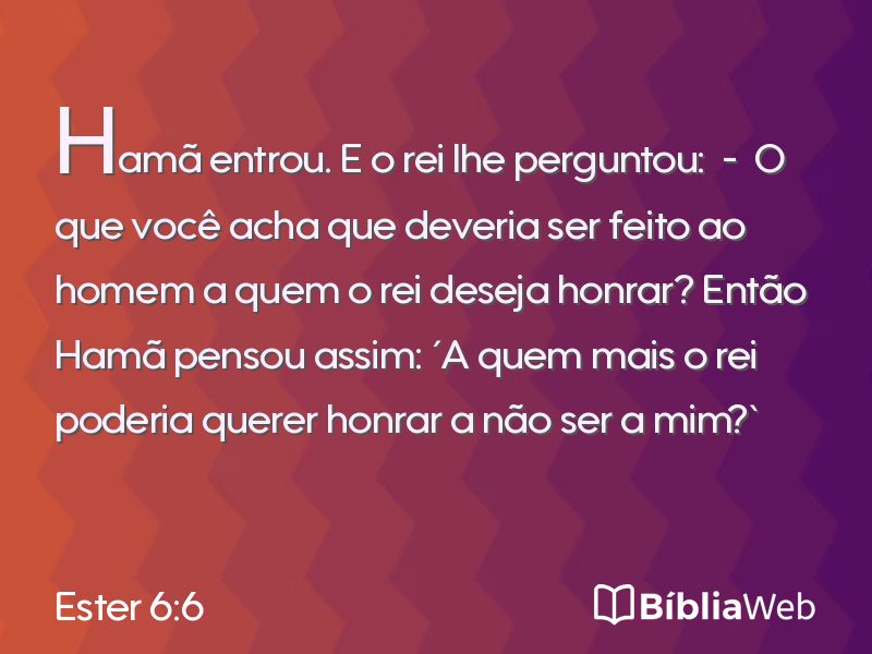 Ester 6:6 em imagem para compartilhar