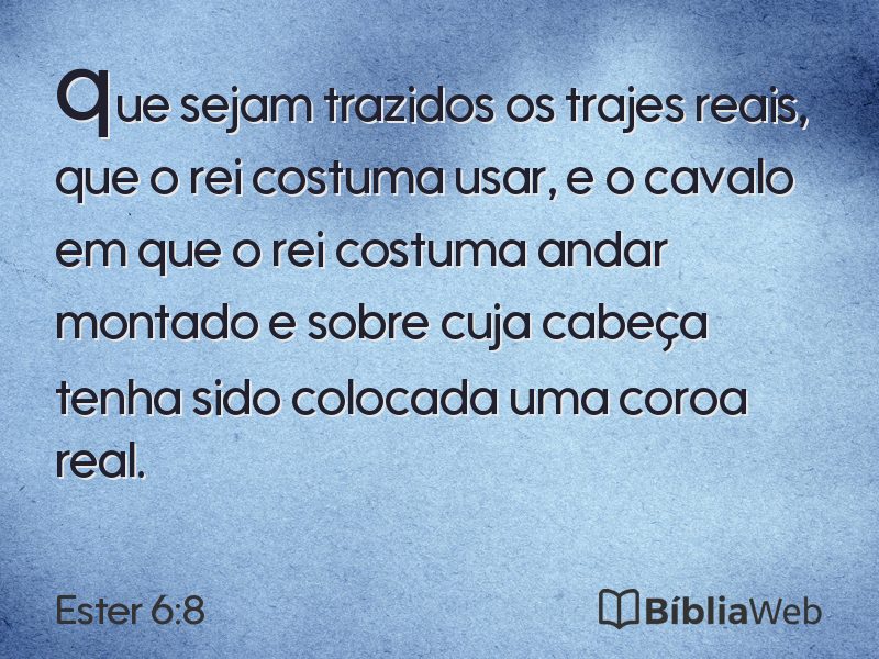 Ester 6:8 em imagem para compartilhar