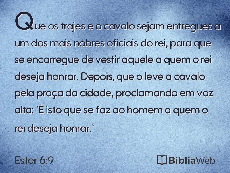 Ester 6:9 em imagem para compartilhar