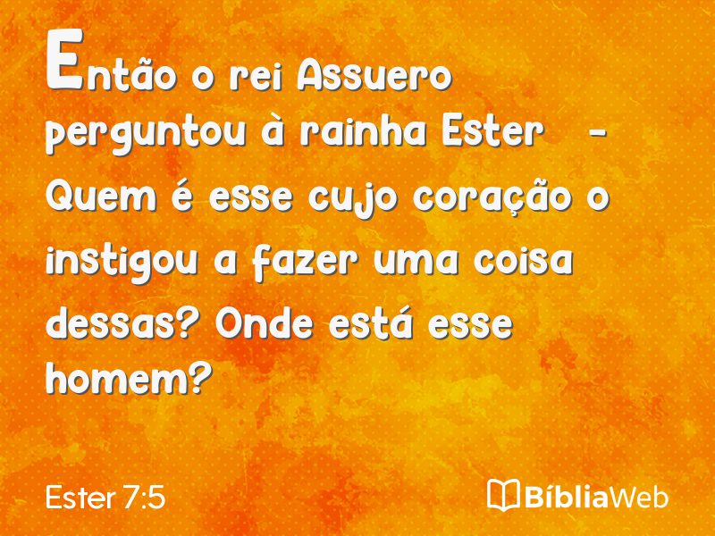 Ester 7:5 em imagem para compartilhar