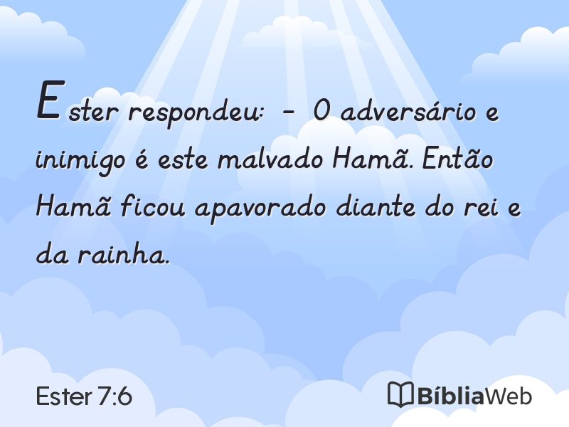 Ester 7:6 em imagem para compartilhar