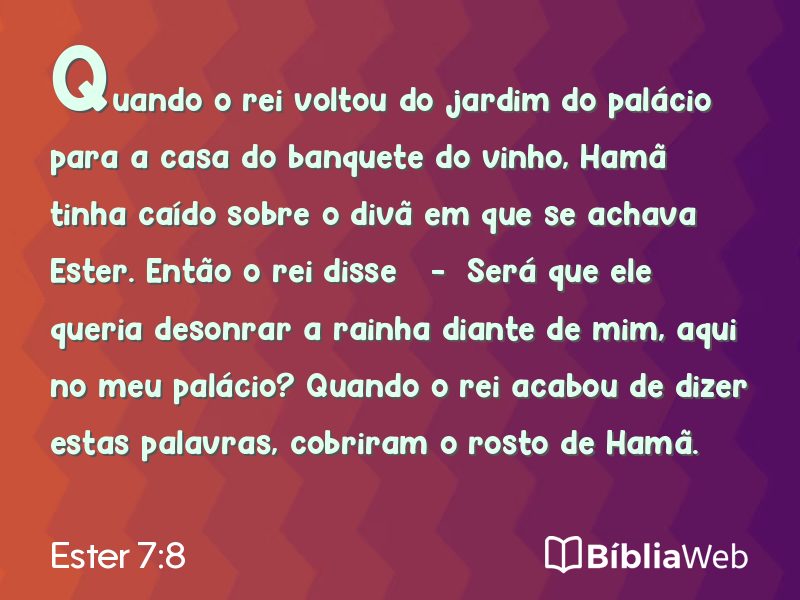 Ester 7:8 em imagem para compartilhar