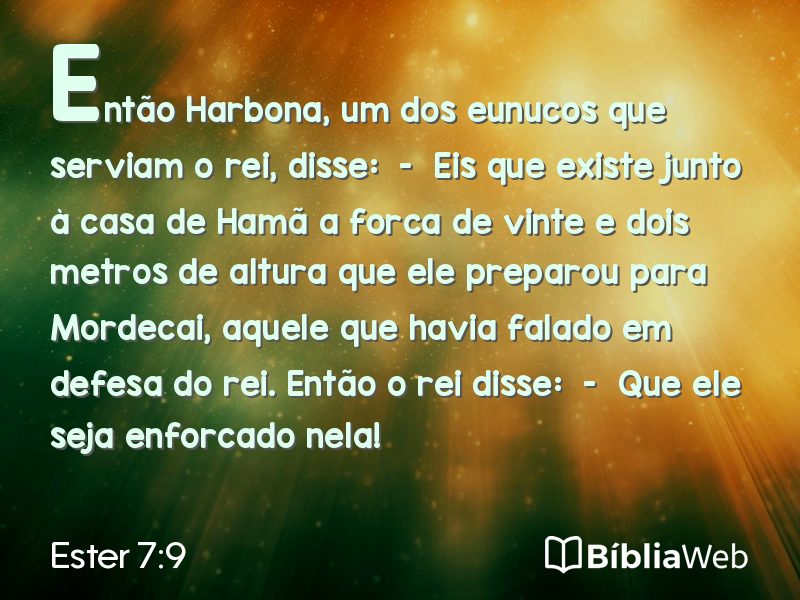 Ester 7:9 em imagem para compartilhar