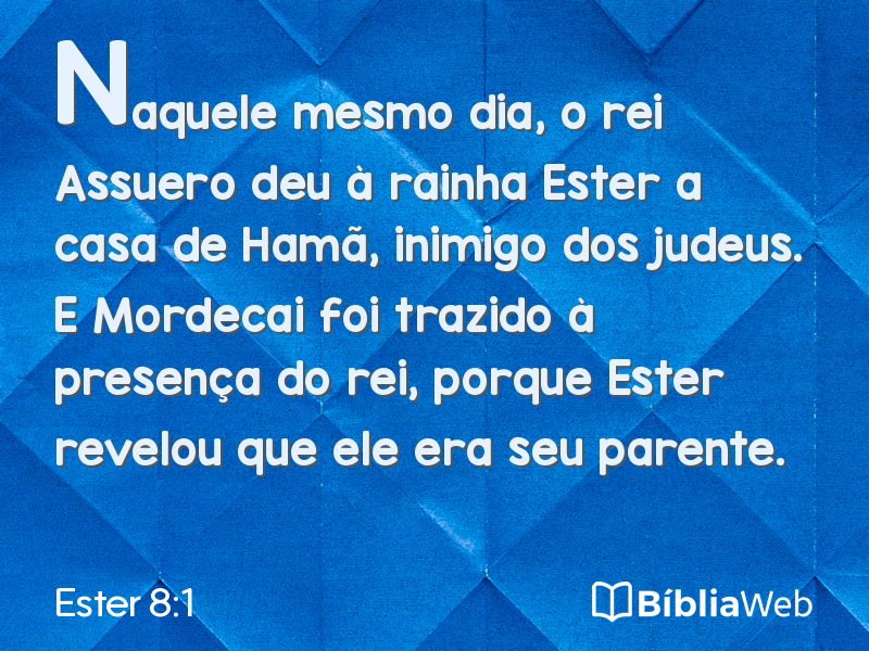 Ester 8:1 em imagem para compartilhar