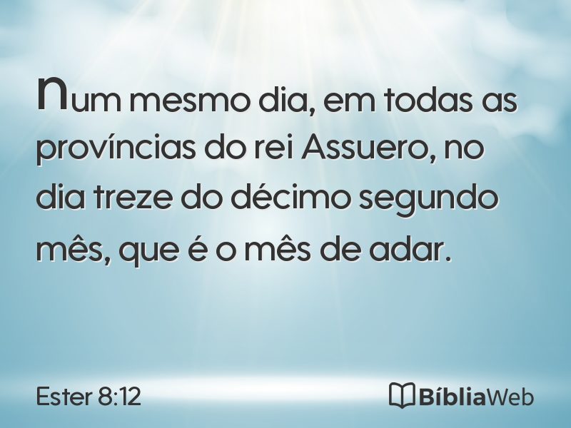Ester 8:12 em imagem para compartilhar