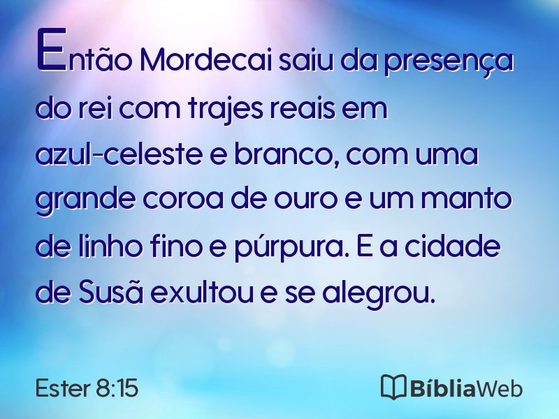 Ester 8:15 em imagem para compartilhar