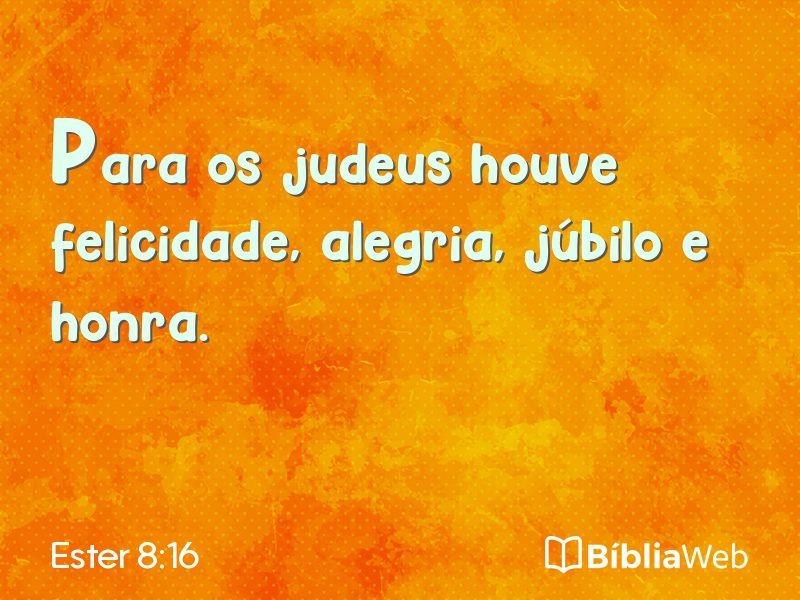 Ester 8:16 em imagem para compartilhar
