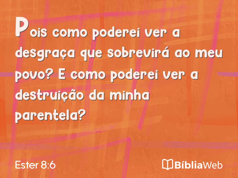 Ester 8:6 em imagem para compartilhar