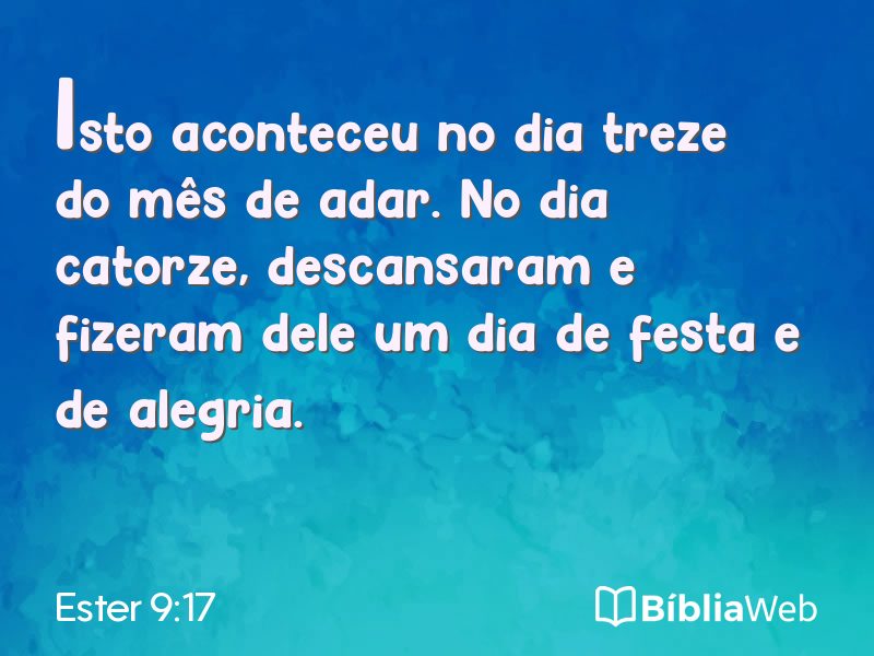 Ester 9:17 em imagem para compartilhar