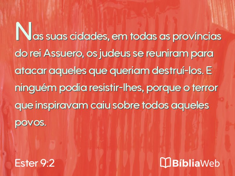 Ester 9:2 em imagem para compartilhar