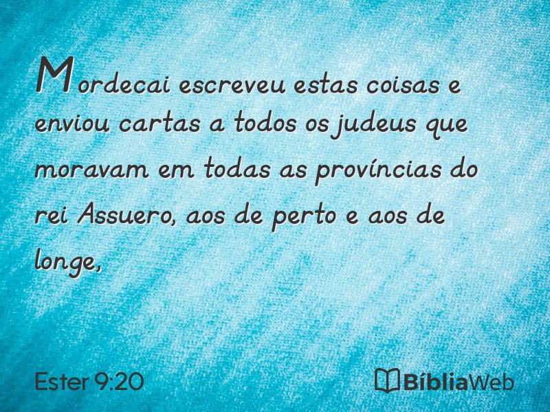 Ester 9:20 em imagem para compartilhar