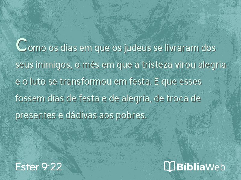 Ester 9:22 em imagem para compartilhar