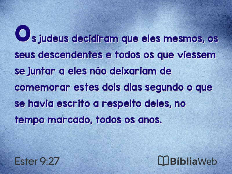 Ester 9:27 em imagem para compartilhar