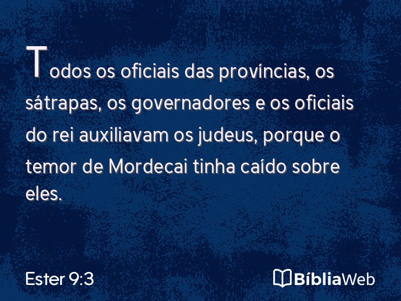 Ester 9:3 em imagem para compartilhar