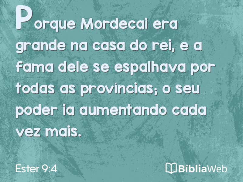 Ester 9:4 em imagem para compartilhar
