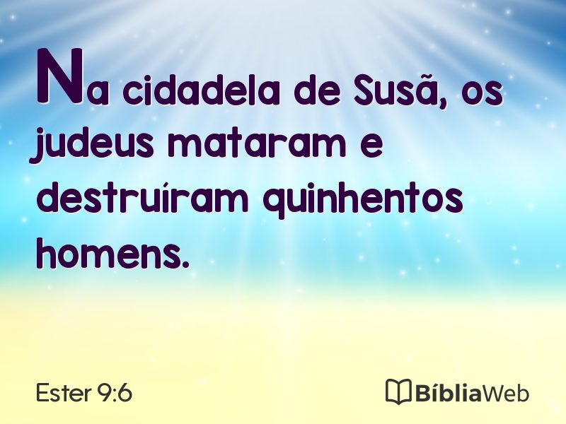 Ester 9:6 em imagem para compartilhar