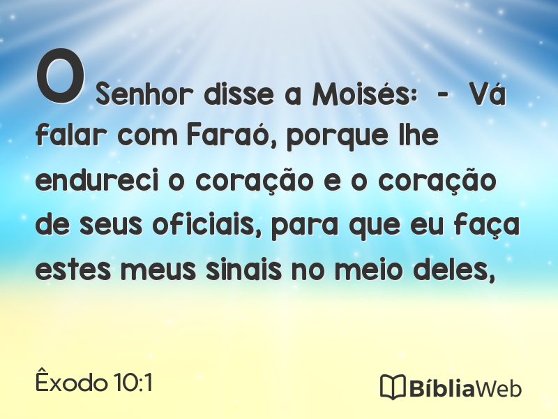 Êxodo 10:1 em imagem para compartilhar