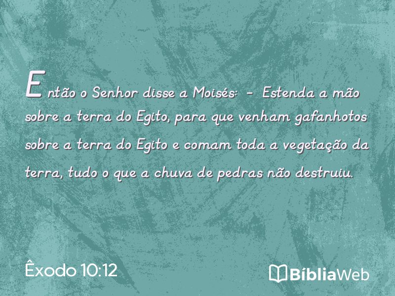 Êxodo 10:12 em imagem para compartilhar