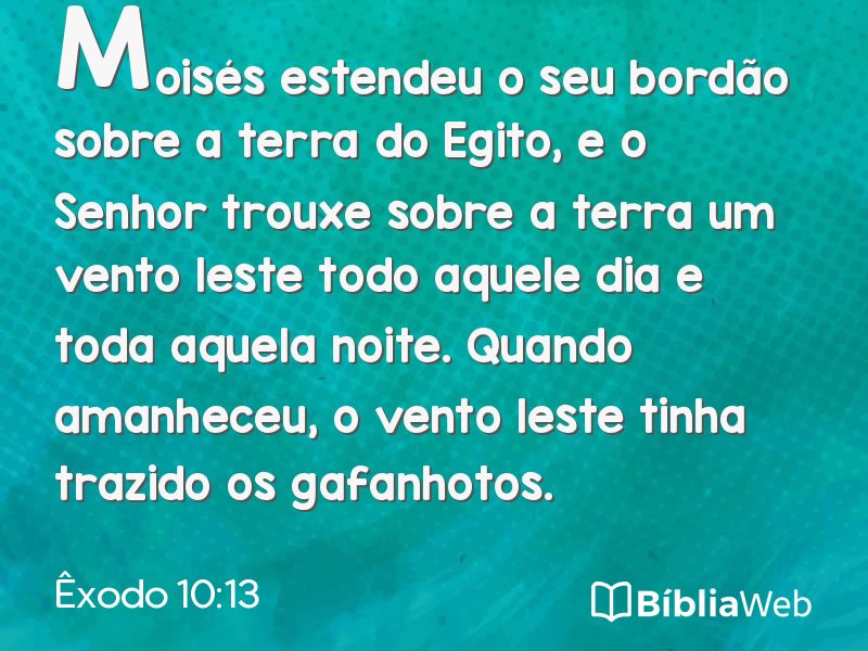Êxodo 10:13 em imagem para compartilhar