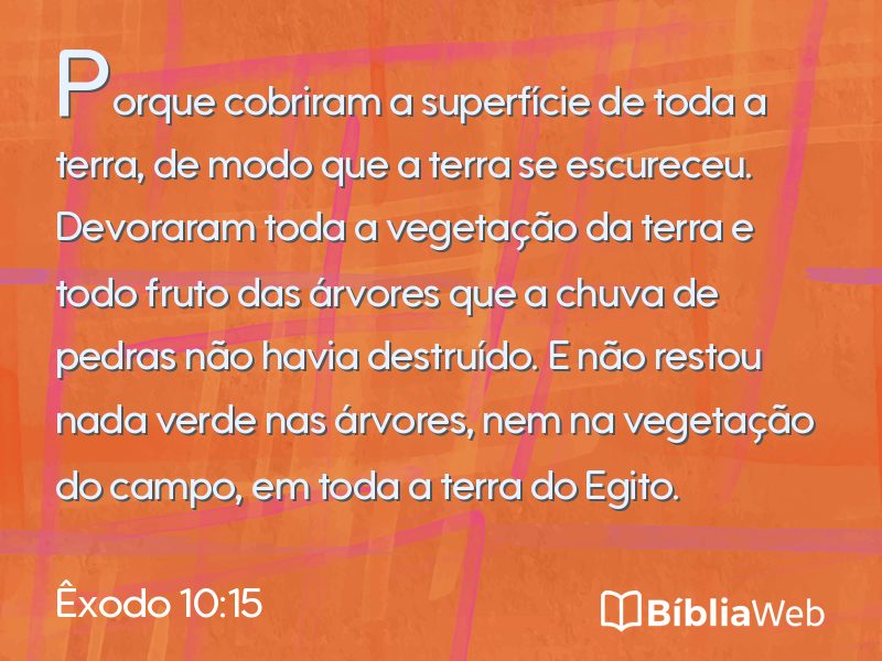 Êxodo 10:15 em imagem para compartilhar