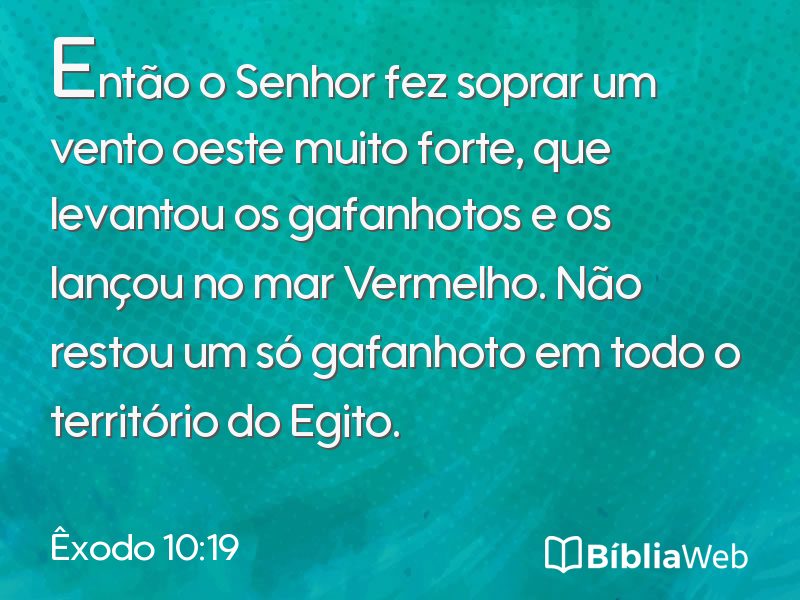 Êxodo 10:19 em imagem para compartilhar