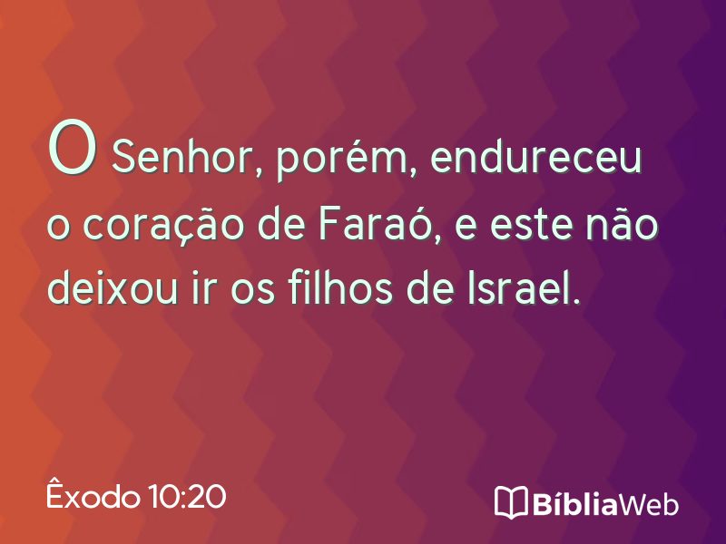 Êxodo 10:20 em imagem para compartilhar