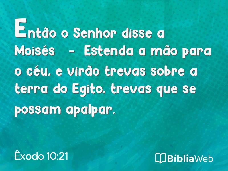 Êxodo 10:21 em imagem para compartilhar