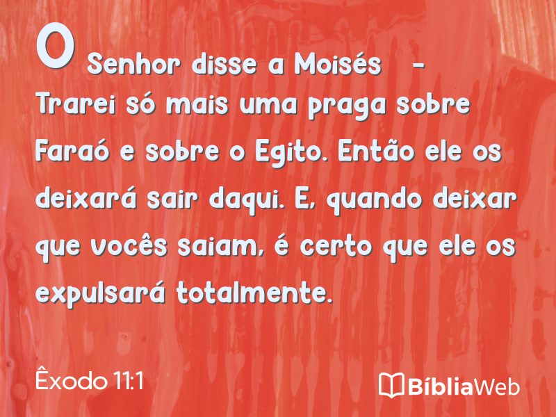 Êxodo 11:1 em imagem para compartilhar