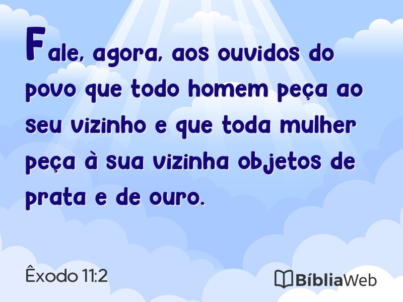 Êxodo 11:2 em imagem para compartilhar