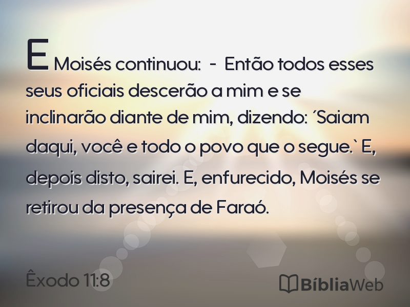 Êxodo 11:8 em imagem para compartilhar