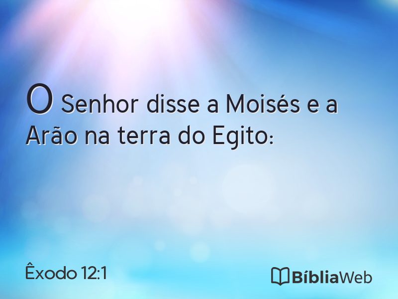 Êxodo 12:1 em imagem para compartilhar